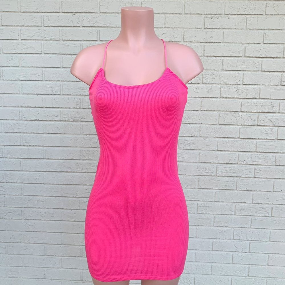 Size Medium Mini Dress- Neon Pink